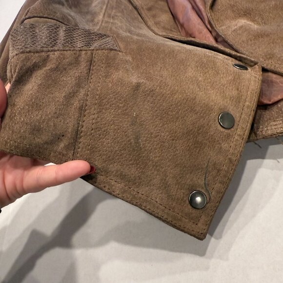 Vintage Greg Adams 100% Leather Western‎ Boho Jacket Made in Korea Size Small - Picture 2 of 16